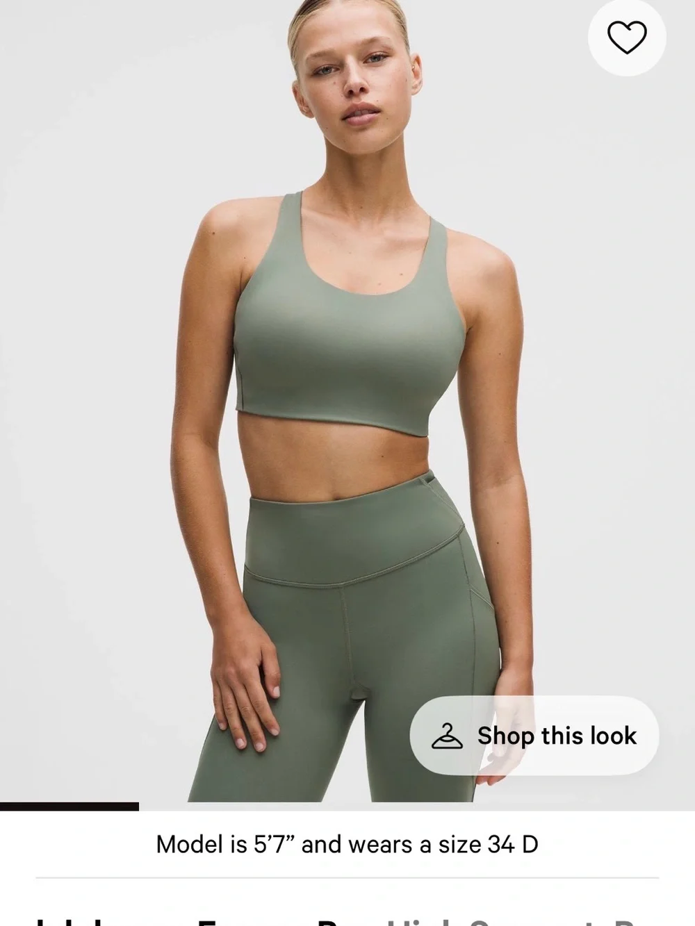 lululemon athletica Olive Green Sports Bra